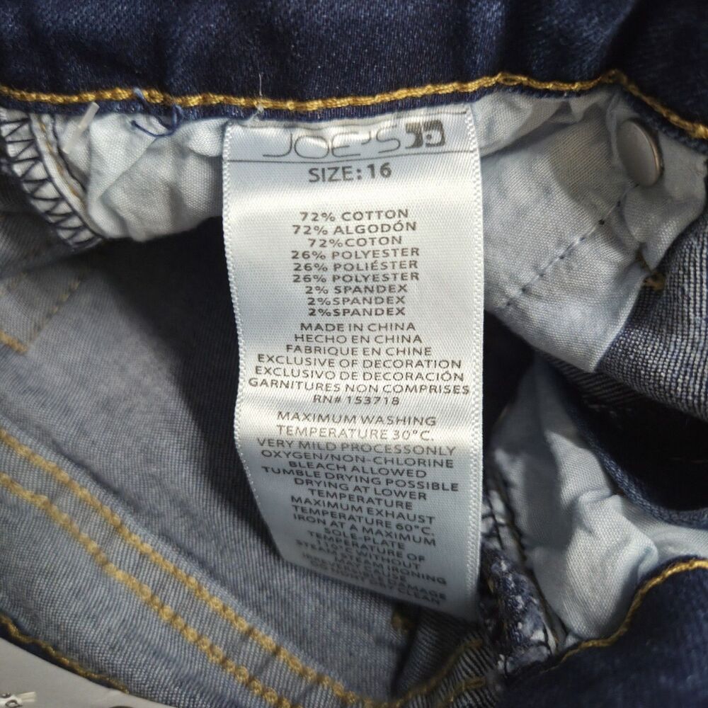 New Joe's Jeans Girls The Camila High Rise Bell Bottom Jeans Dark Wash Size 16 - Picture 5 of 5
